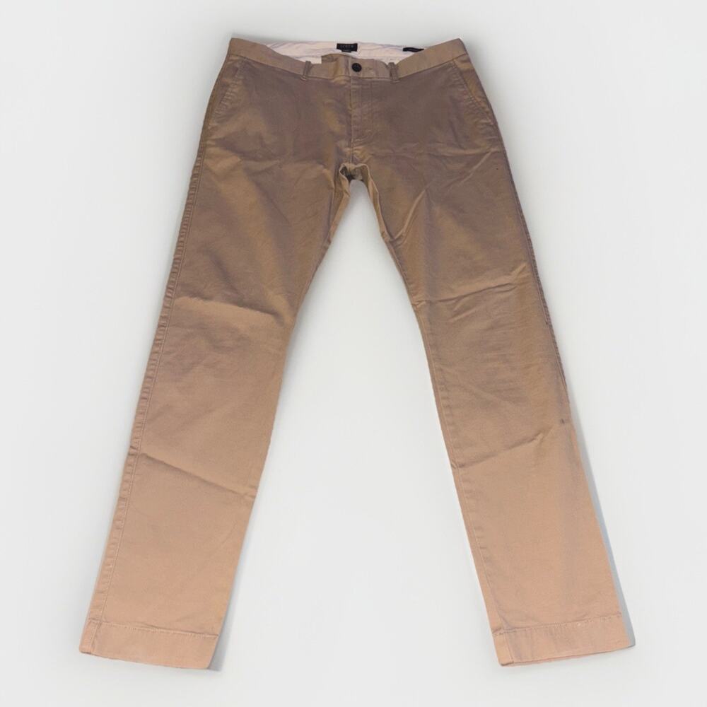 J.Crew Men's 484 Slim-Fit Chino Pant Size 33” 32" in "Khaki" Color - Skinny